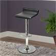Winsome Spectrum Faux Leather Adjustable Swivel Bar Stool in Black