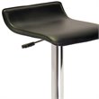 Winsome Spectrum Faux Leather Adjustable Swivel Bar Stool in Black