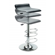 Winsome Spectrum Faux Leather Adjustable Swivel Bar Stool in Black