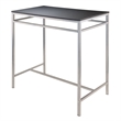 Winsome Hanley 3-Piece Counter Height Solid Wood Dining Set in Black