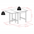Winsome Lynden Drop Leaf Transitional Solid Wood Dining Table in Antique Walnut