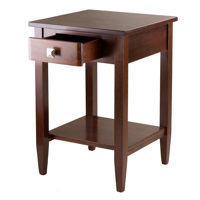 Winsome Richmond Transitional Solid Wood End Table in Antique Walnut