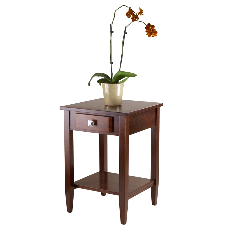 Winsome Richmond Transitional Solid Wood End Table in Antique Walnut