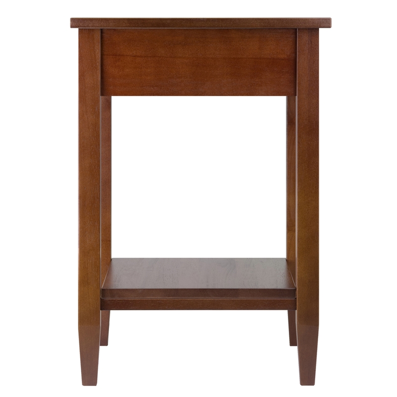 Winsome Richmond Transitional Solid Wood End Table in Antique Walnut