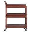 Winsome Albert Transitional Solid Wood Serving Bar Cart in Walnut