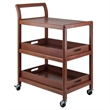 Winsome Albert Transitional Solid Wood Serving Bar Cart in Walnut