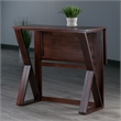 Winsome Harrington Drop Leaf Solid Wood Dining Table in Walnut