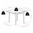 Winsome Hamilton Double Drop Leaf Solid Wood Dining Table in Antique Walnut