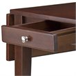 Winsome Hamilton Double Drop Leaf Solid Wood Dining Table in Antique Walnut