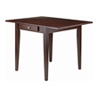 Winsome Hamilton Double Drop Leaf Solid Wood Dining Table in Antique Walnut