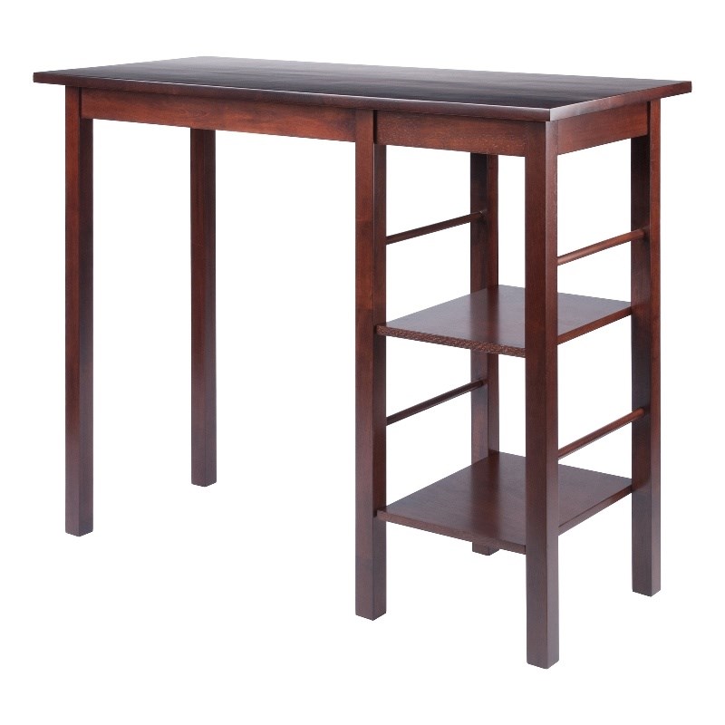 Winsome Egan Transitional Solid Wood Dining Table in Antique Walnut