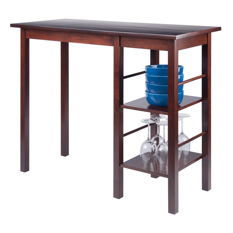 Winsome Egan Transitional Solid Wood Dining Table in Antique Walnut