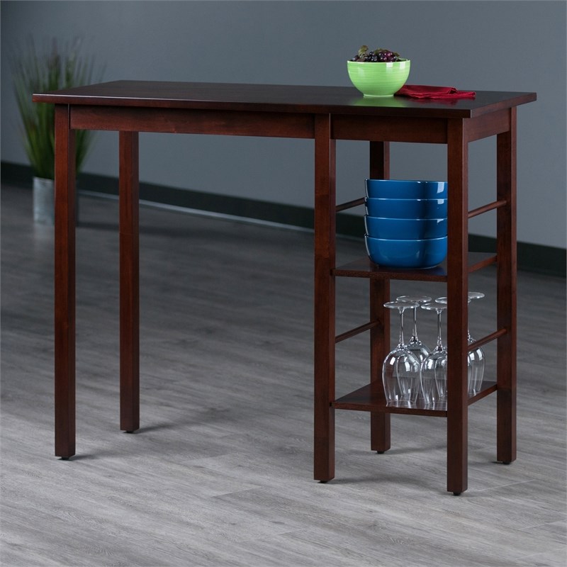 Winsome Egan Transitional Solid Wood Dining Table in Antique Walnut