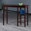 Winsome Egan Transitional Solid Wood Dining Table in Antique Walnut