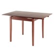 Winsome Pulman Drop Leaf Transitional Solid Wood Dining Table in Walnut