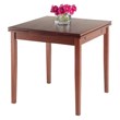 Winsome Pulman Drop Leaf Transitional Solid Wood Dining Table in Walnut