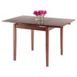 Winsome Pulman Drop Leaf Transitional Solid Wood Dining Table in Walnut