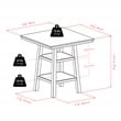 Winsome Orlando 3 Pieces Square Counter Height Solid Wood Dining Set in Walnut