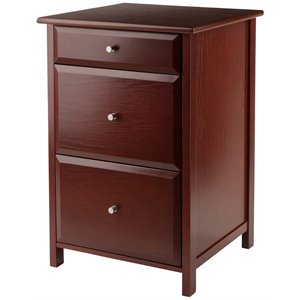 winsome delta 3 drawer transitional wooden file cabinet