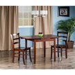 Winsome Pulman 3-Piece Extendable Solid Wood Dining Set in Walnut