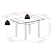 Winsome Pulman 3-Piece Extendable Solid Wood Dining Set in Walnut