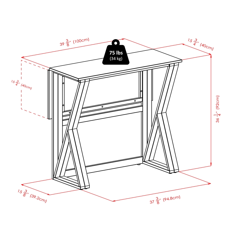 Winsome Harrington 3-Piece Drop Leaf Solid Wood Dining Set - Walnut