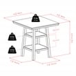 Winsome Orlando 3-Piece Square Counter Height Solid Wood Dining Set - Walnut