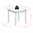 Winsome Pulman 3 Pieces Extendable Solid Wood Dining Set in Walnut