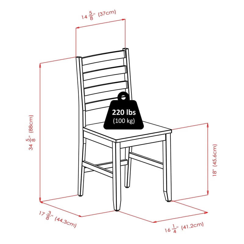 Winsome Taylor 3 Pieces Drop Leaf Solid Wood Dining Set in Walnut