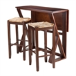 Winsome Harrington 3 Piece Counter Height Drop Leaf Dining Set
