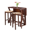 Winsome Harrington 3 Piece Counter Height Drop Leaf Dining Set