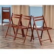 Winsome Robin Transitional Solid Wood Folding Chair in Walnut (Set of 4)