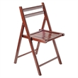 Winsome Robin Transitional Solid Wood Folding Chair in Walnut (Set of 4)