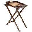 Winsome Devon Folding Butler Solid Wood Table with Serving Tray - Antique Walnut