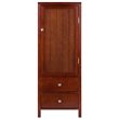 Winsome Brooke Jelly Transitional Solid Wood Cupboard in Walnut
