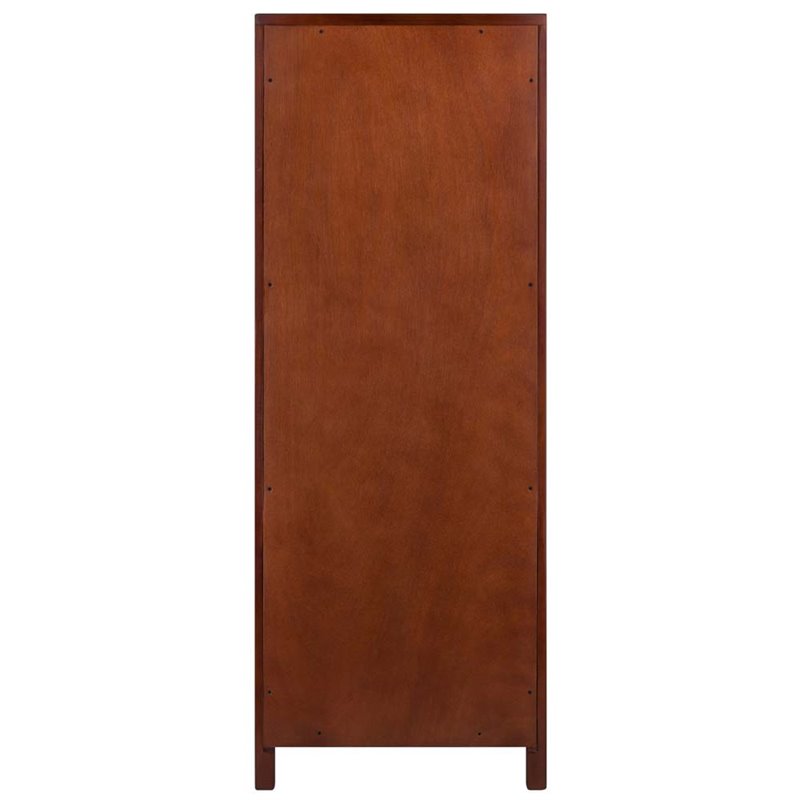 Winsome Brooke Jelly Transitional Solid Wood Cupboard in Walnut