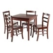 Winsome Pulman 5-Piece Extendable Solid Wood Dining Set in Walnut