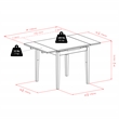 Winsome Pulman 5-Piece Extendable Solid Wood Dining Set - Walnut