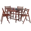 Winsome Taylor 5-Piece Drop Leaf Solid Wood Dining Set in Walnut