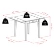 Winsome Hamilton 5-Piece Drop Leaf Solid Wood Dining Set in Antique Walnut