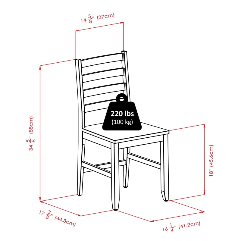 Winsome Alamo 5-Piece Round Drop Leaf Solid Wood Dining Set - Walnut