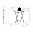 Winsome Lucca 5-Piece Transitional Solid Wood Snack Table Set Walnut Finish
