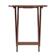 Winsome Lucca 5-Piece Transitional Solid Wood Snack Table Set Walnut Finish