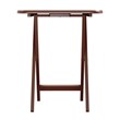 Winsome Lucca 5-Piece Transitional Solid Wood Snack Table Set Walnut Finish