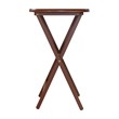 Winsome Lucca 5-Piece Transitional Solid Wood Snack Table Set Walnut Finish