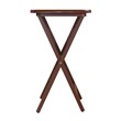 Winsome Lucca 5-Piece Transitional Solid Wood Snack Table Set Walnut Finish