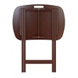 Winsome Lucca 5-Piece Transitional Solid Wood Snack Table Set Walnut Finish