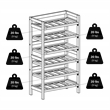 Winsome Silvi 6-Tier Transitional Solid Wood Wine Rack in Antique Walnut