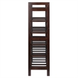 Winsome Silvi 6-Tier Transitional Solid Wood Wine Rack in Antique Walnut