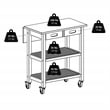 Winsome Jonathan Transitional Solid Wood Kitchen Cart in Walnut